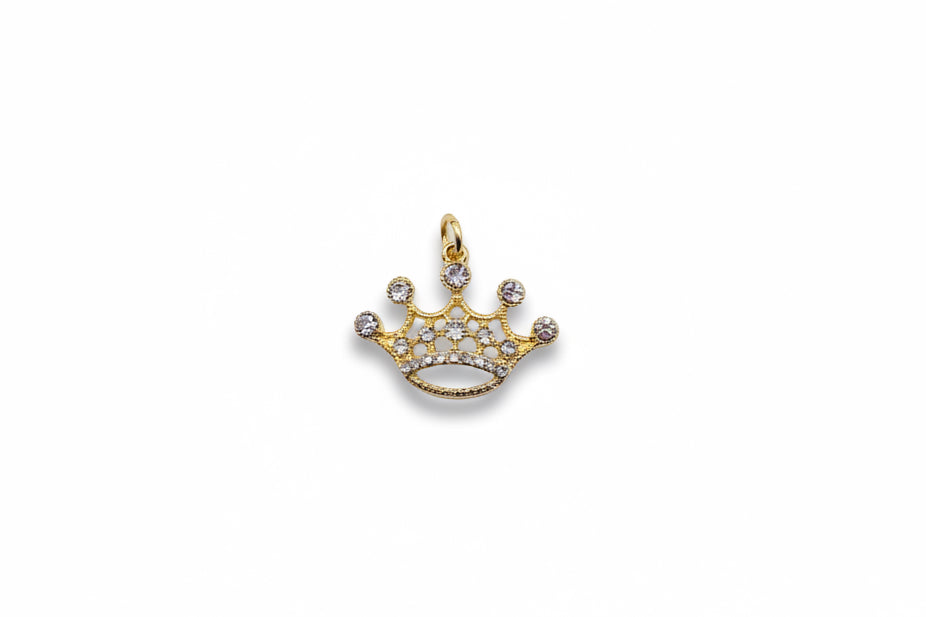 Gold and Diamond Crown Charm