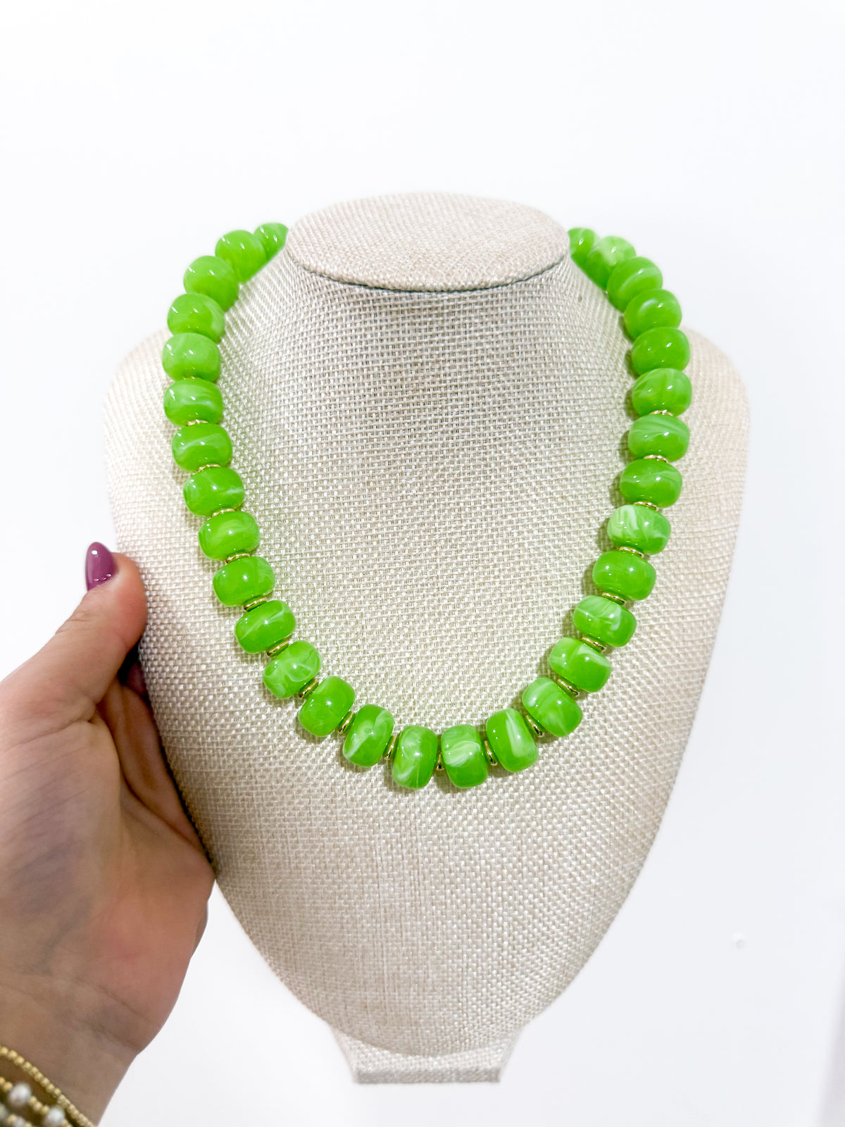 The Lime Beaded Necklace