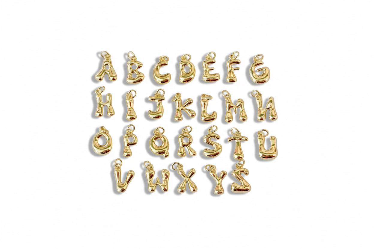 Gold Bubble Initials