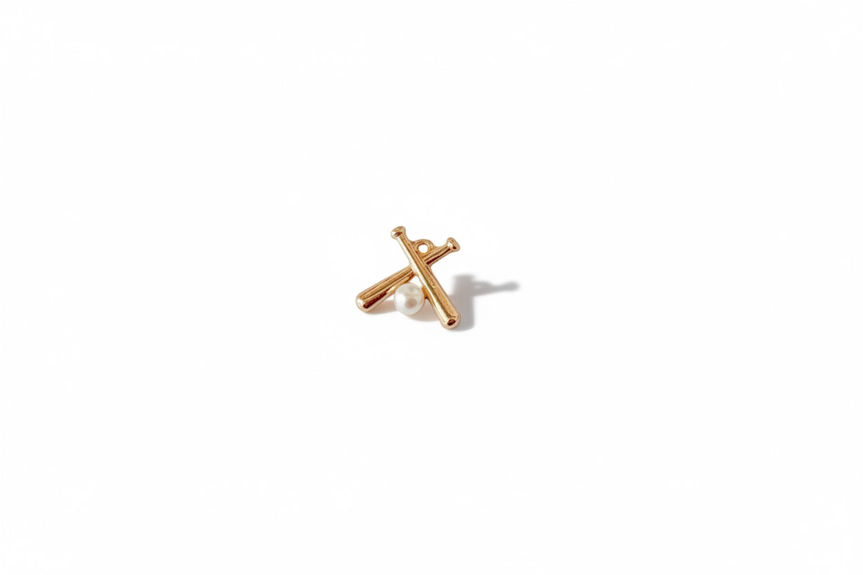 Baseball Bats with Pearl Charm