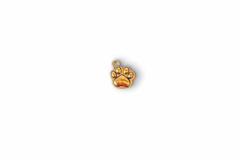 Gold Paw Print Charm