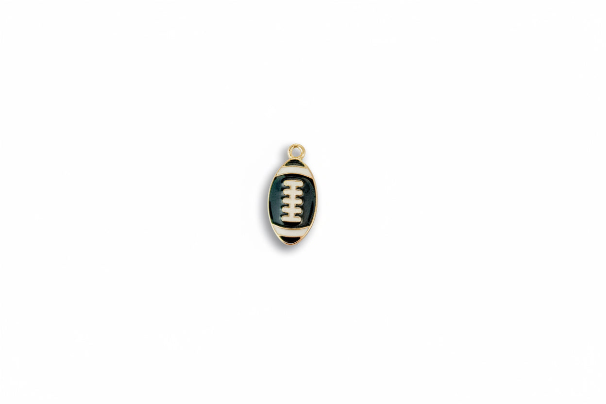 Brown Football Charm