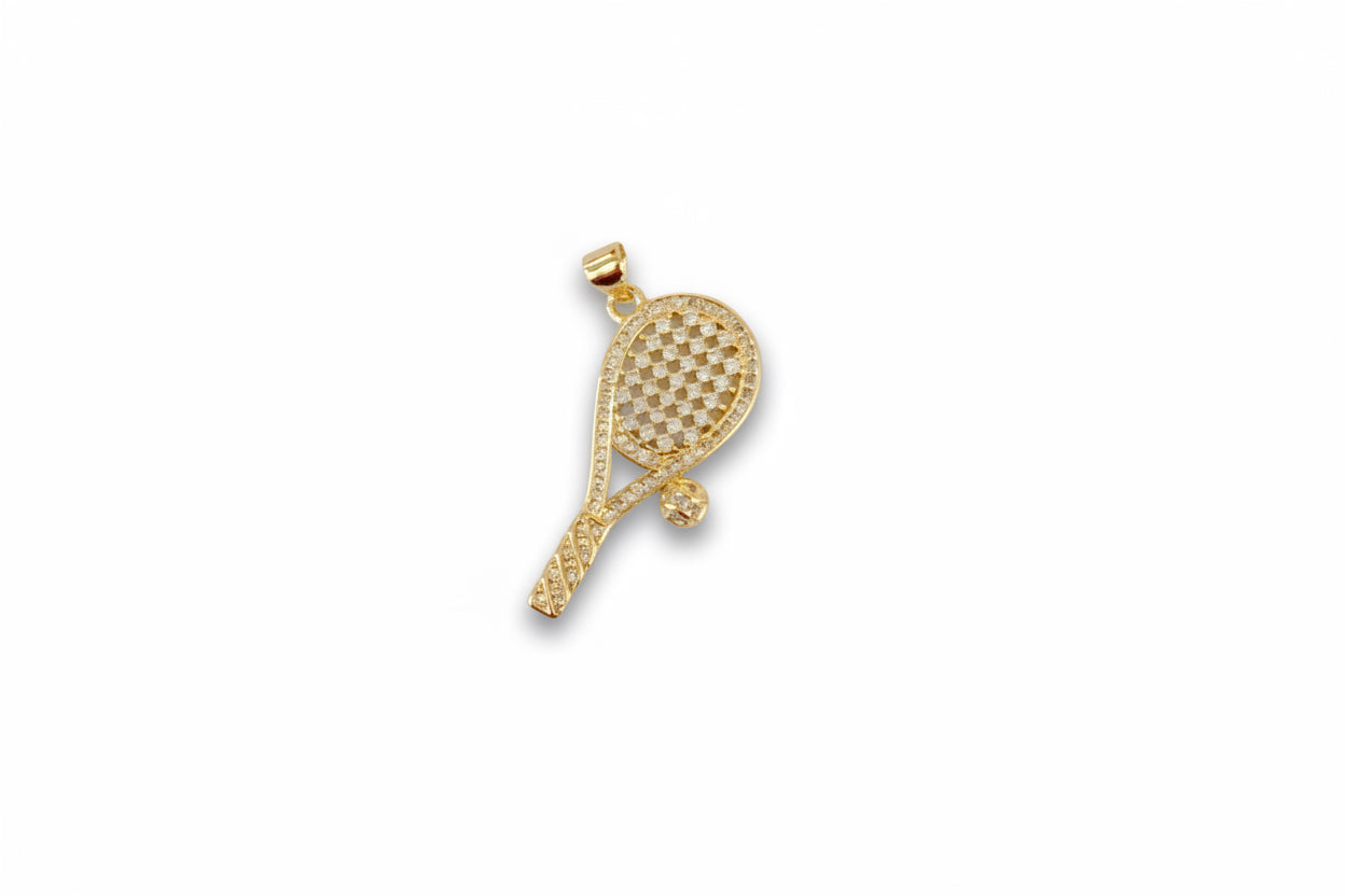Large Diamond Tennis Racket
