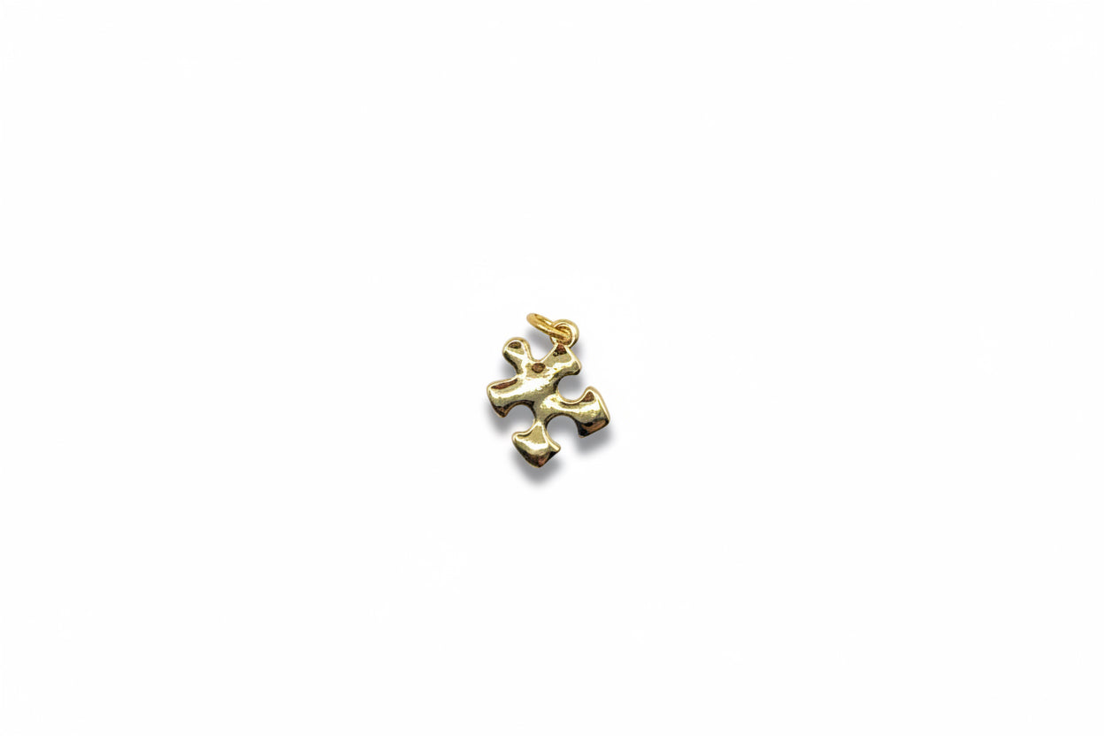 Gold Puzzle Piece Charm