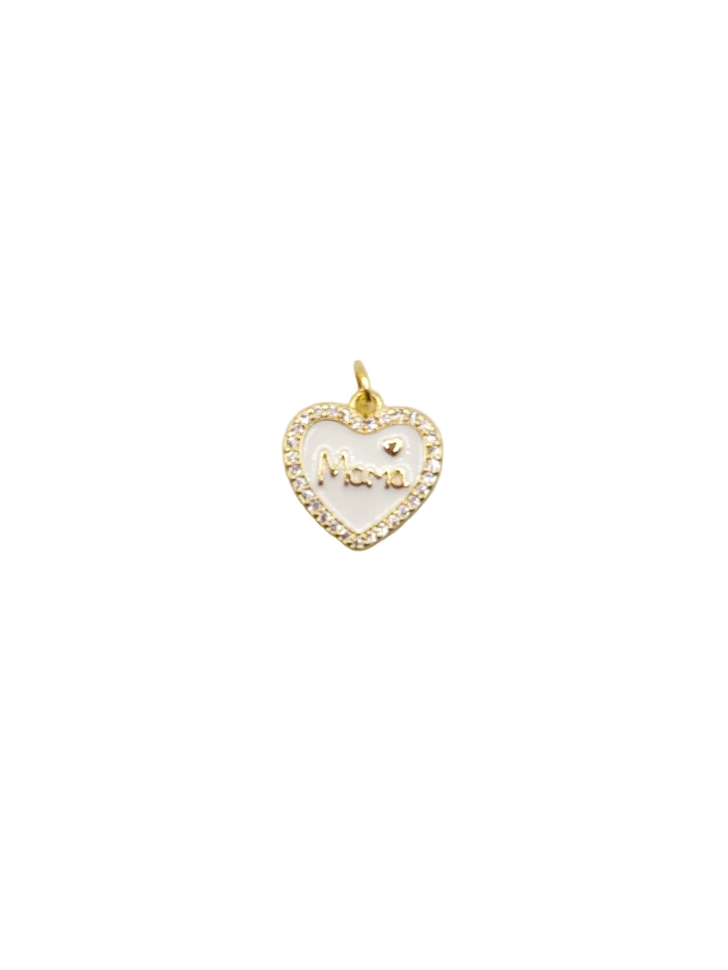White Heart Mama Charm