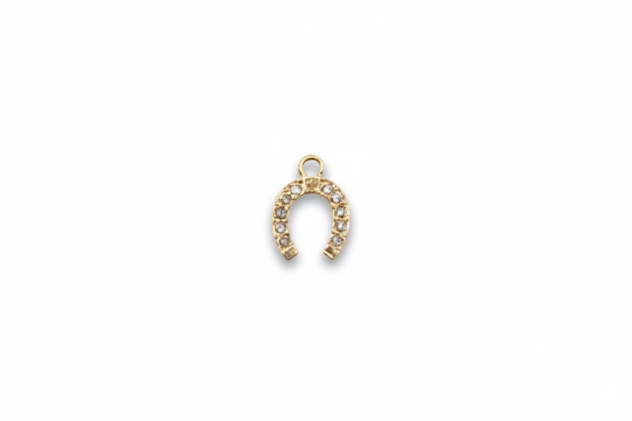 Diamond Horseshoe Charm