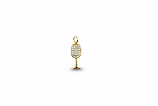 Diamond Wine Glass Charm