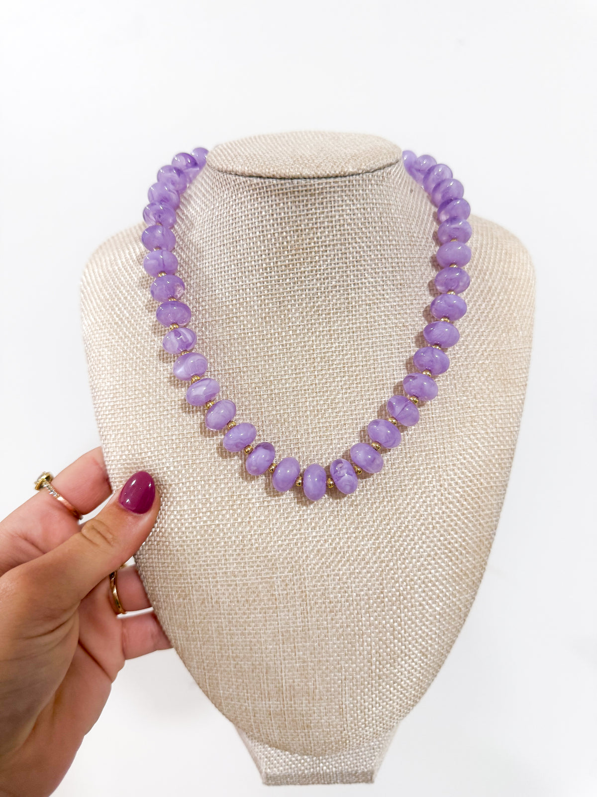 The Lavender Beaded Necklace
