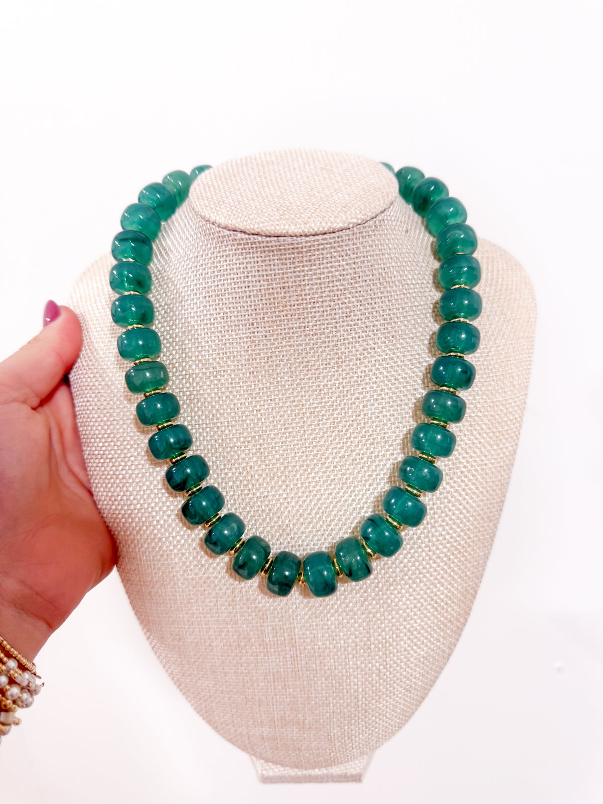 The Emerald Beaded Necklace