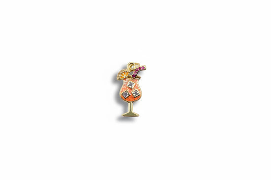Orange Cocktail Drink Charm