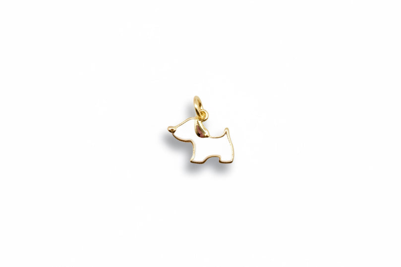 White Dog Charm