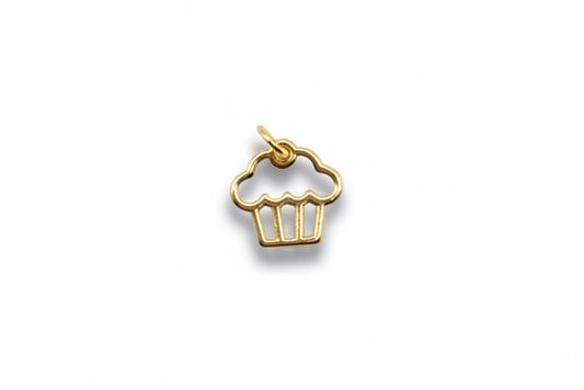 Gold Cupcake Charm