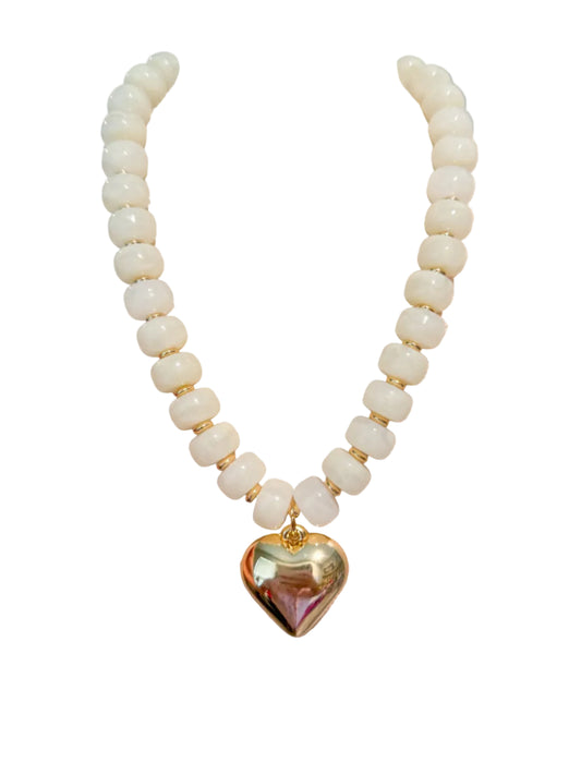 Cream Beaded Necklace