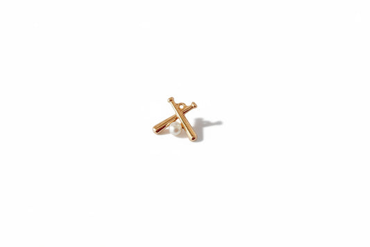Baseball Bats with Pearl Charm