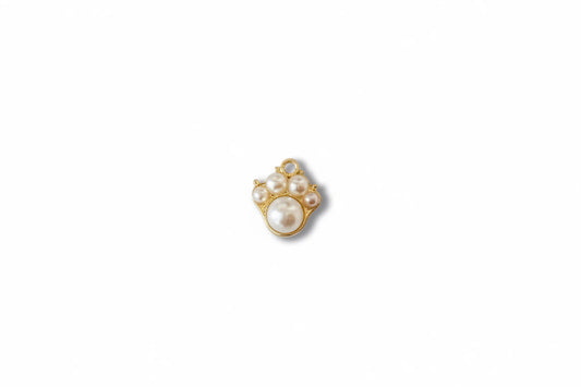 Pearl Paw Print Charm