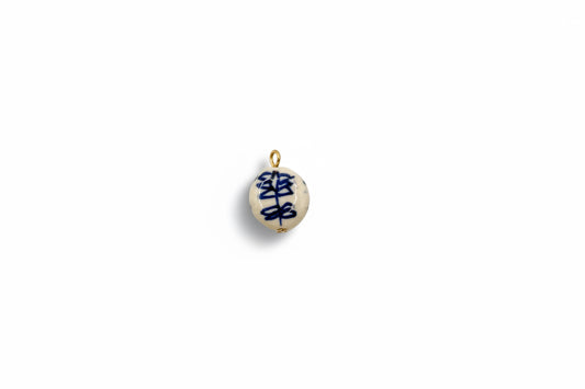 Blue and White Circle Charm