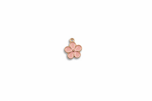 Small Pink Flower Charm