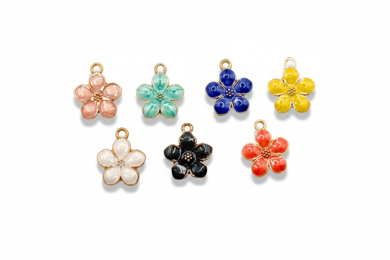 Colored Flower Charm
