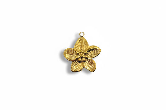 Big Gold Flower Charm
