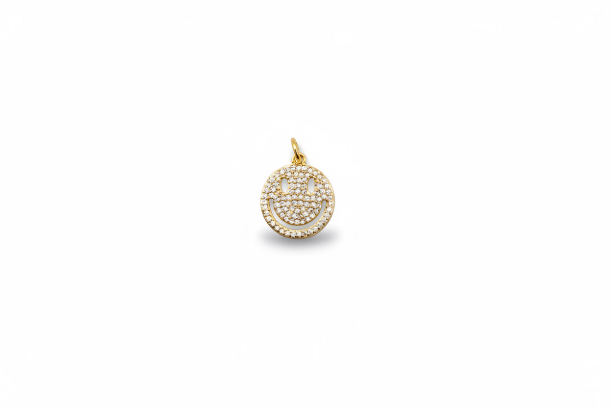 Diamond Smiley Face Charm