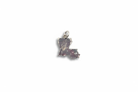 Sliver Plated Louisiana State Charm