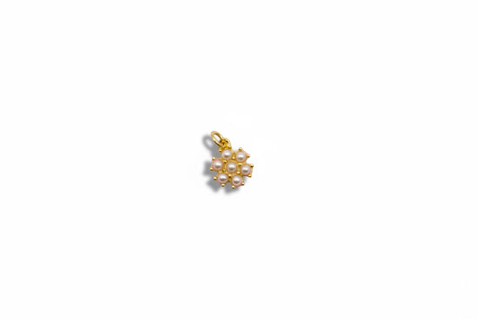 Small Pearl Flower Charm