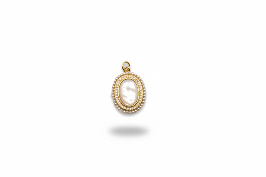 Oval Mother Of Pearl Charm