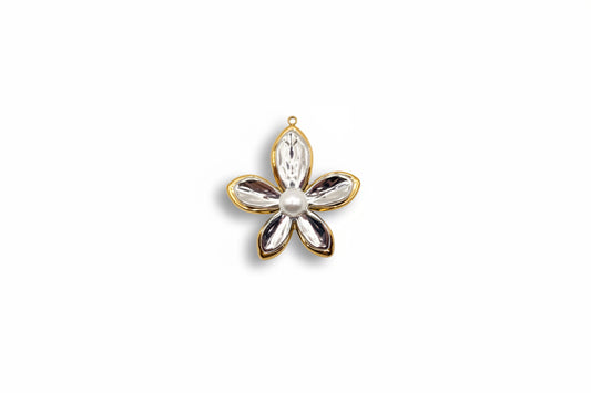 Mixed Metal Flower Charm