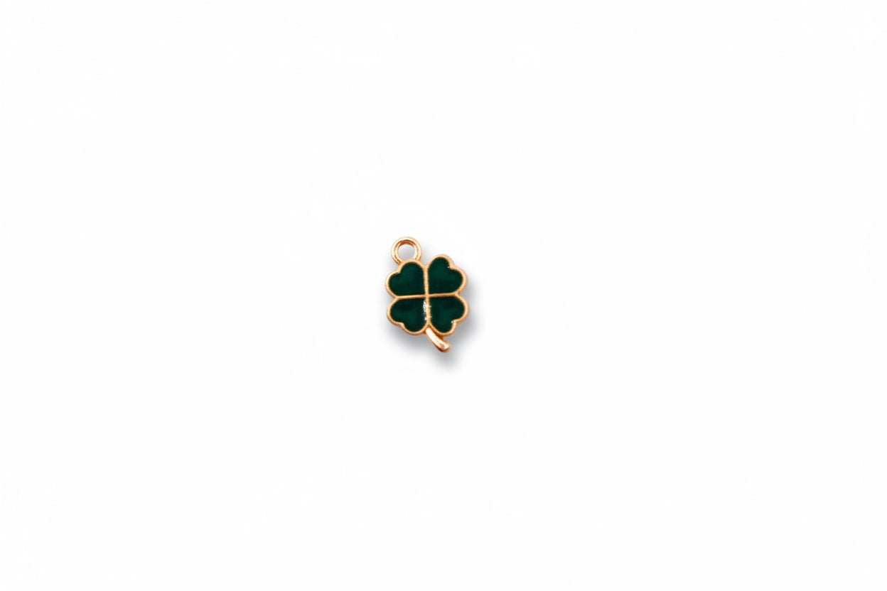 Green Four Leaf Clover Charm