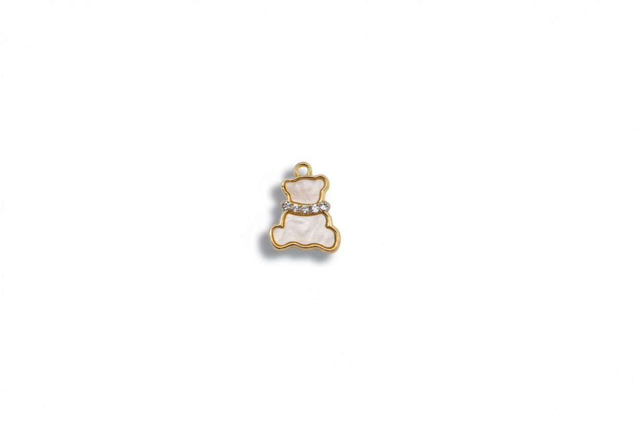 Pearl and Diamond Bear Charm