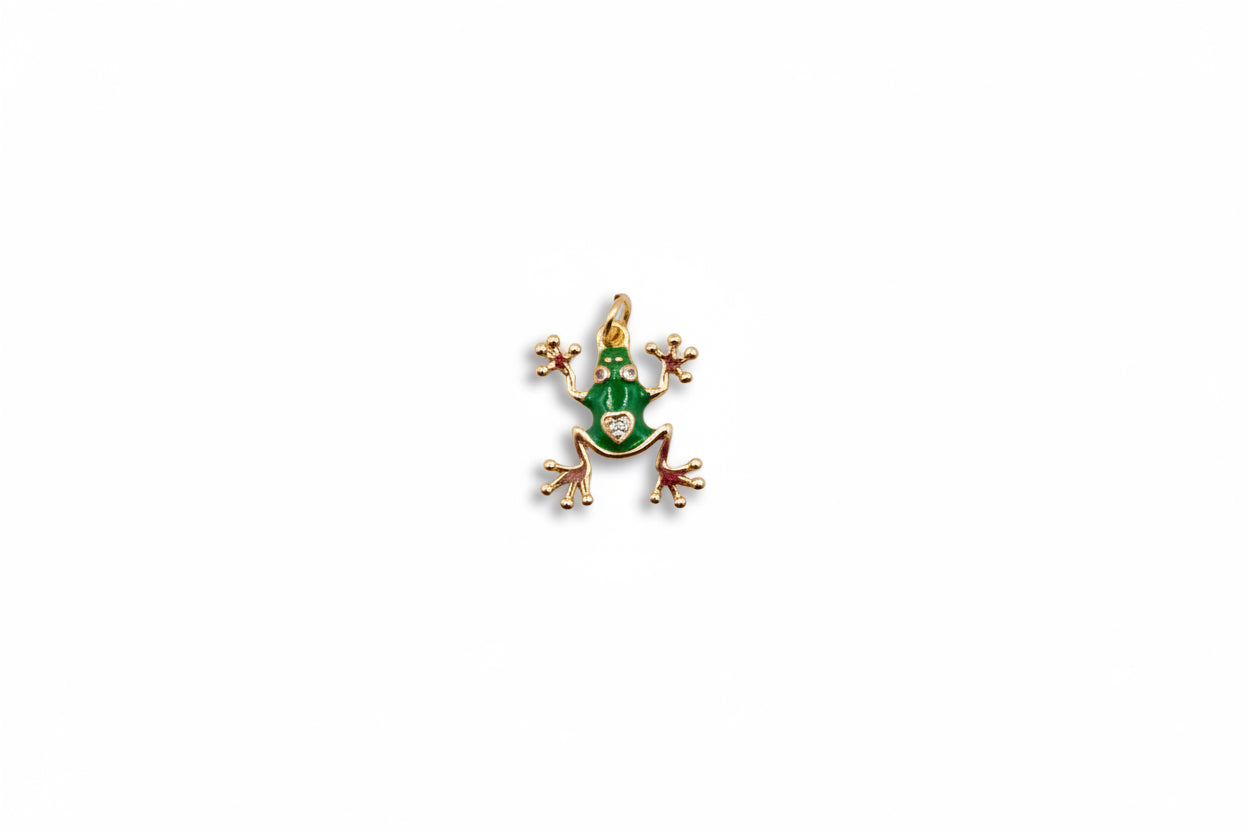 Green Frog Charm