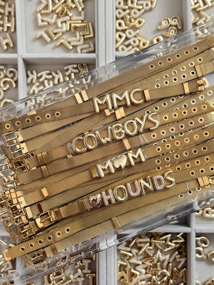 Initial Sliding Bracelet