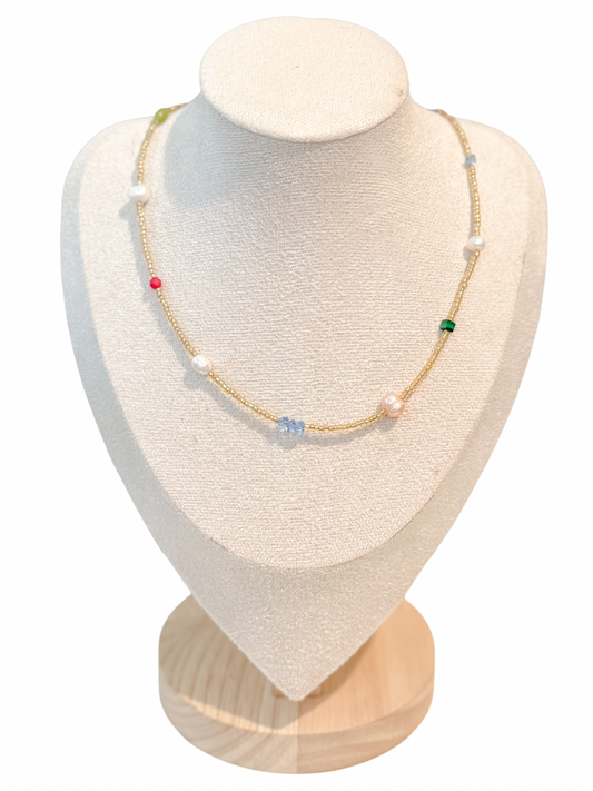 Beaded Pearl Necklace